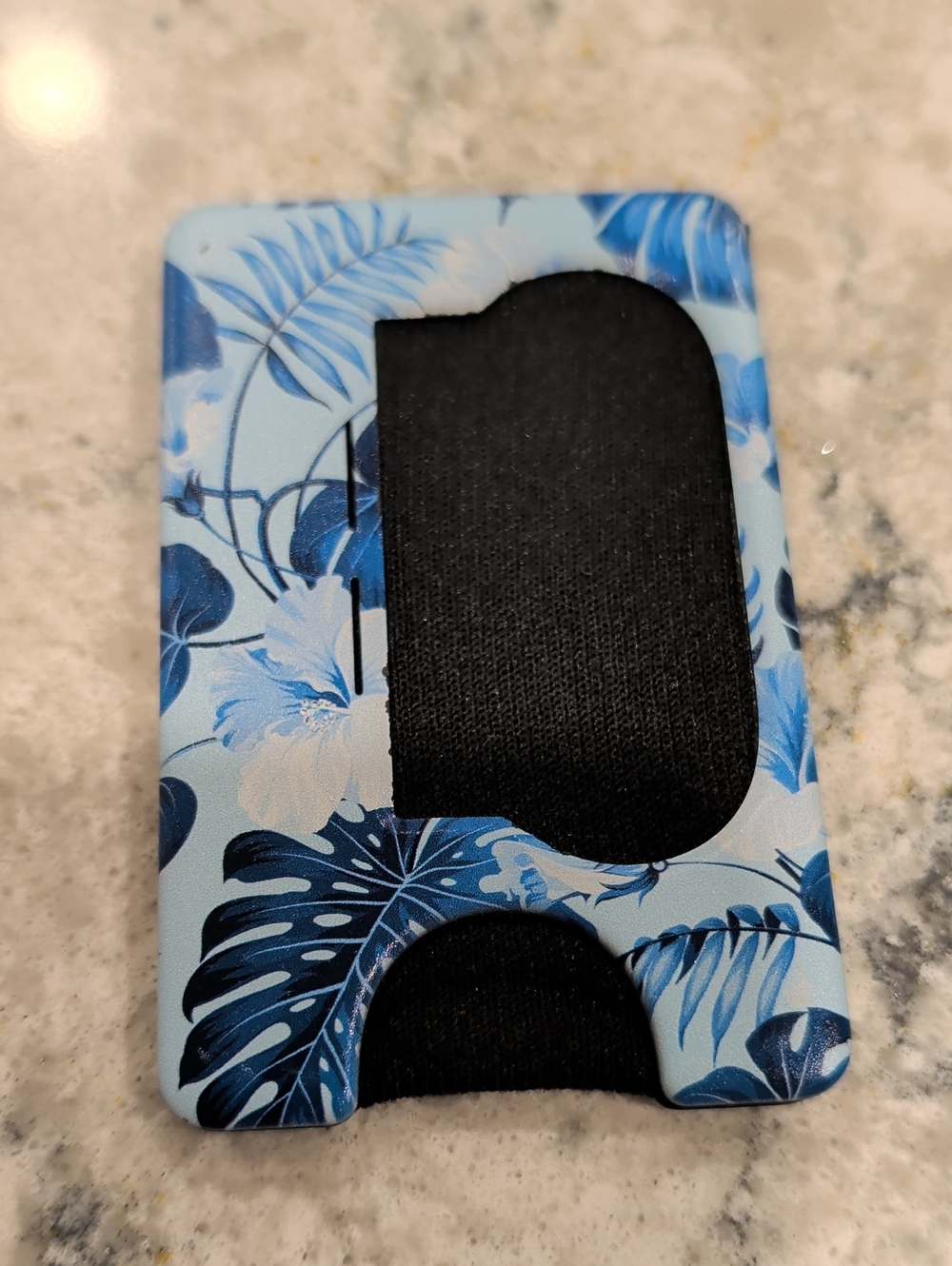 Pop Wallet In Tropical Blue Pattern - Picture 2 of 3